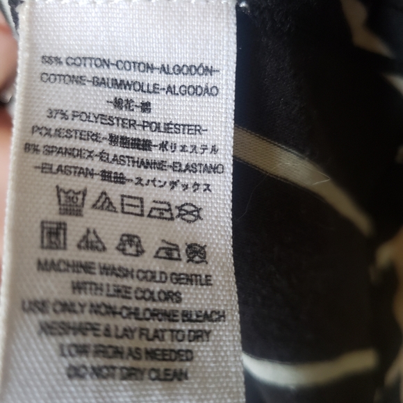 🌱 Free People Low Back Navy and White Striped Cap Sleeve Top - Picture 9 of 10